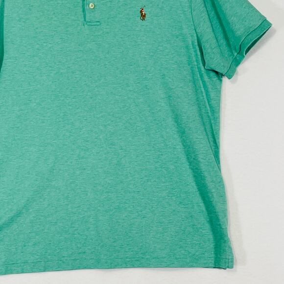 POLO Ralph Lauren Shirt Mens XL Green Short Sleeve Soft Custom Slim Fit PONY - Picture 4 of 7